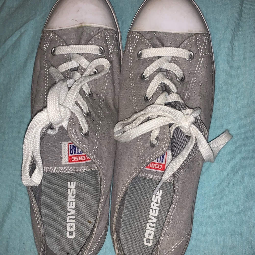 Grey Low Converse, Women Size 11